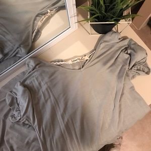 Light olive t shirt dress